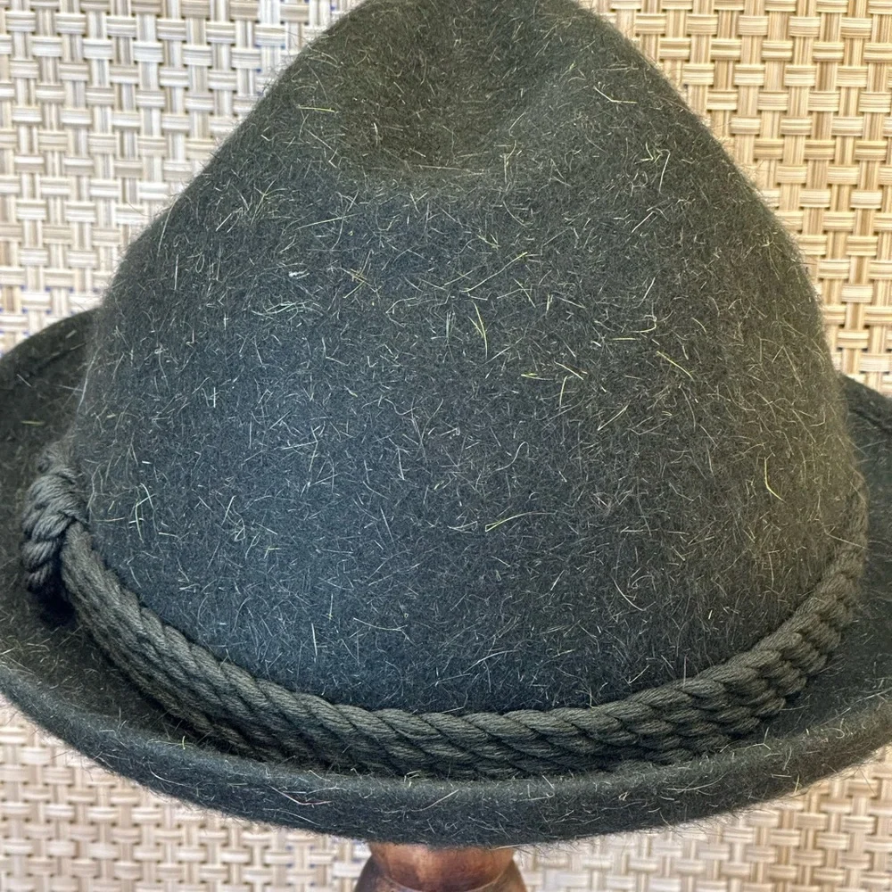 🌟HP🌟VTG 1950s-60s Mayser Green Wool/Mohair Blend Traditional Tyrolean Hat - Picture 8 of 13